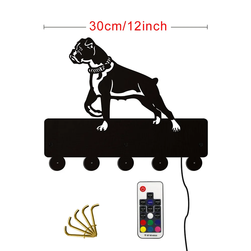 Креативные животные тема одежды крючки боксер собака Силуэт декоративная
