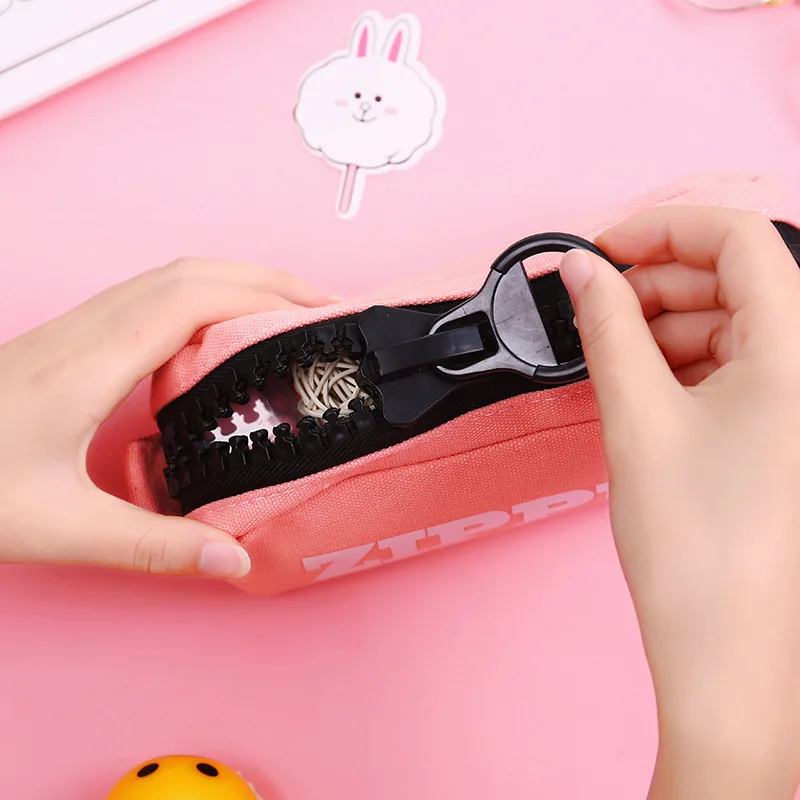 Большая молния кавайный пенал большой емкости школьная Ручка чехол Поставки