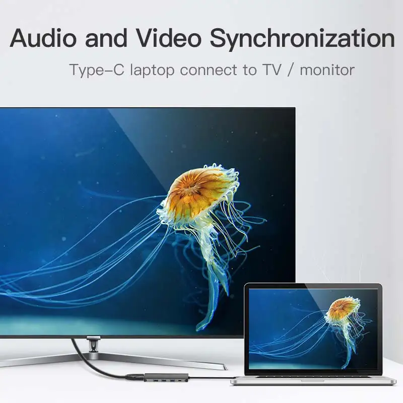 Vention USB C концентратора к HDMI/VGA PD 3 0 Splitter адаптер для MacBook samsung Galaxy S9/S8/S8 + Коврики 10 Тип