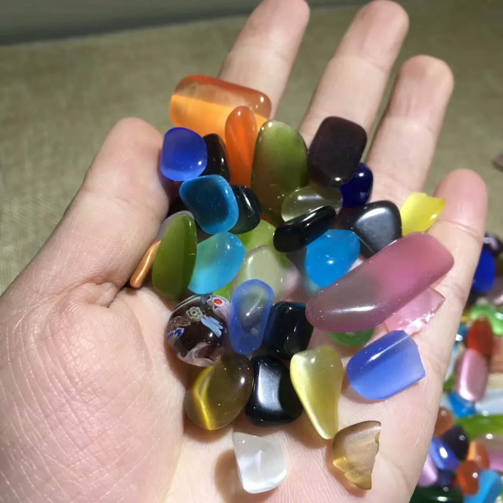 Оптовая продажа натуральный кошачий глаз опалы хрустальные полированные камни