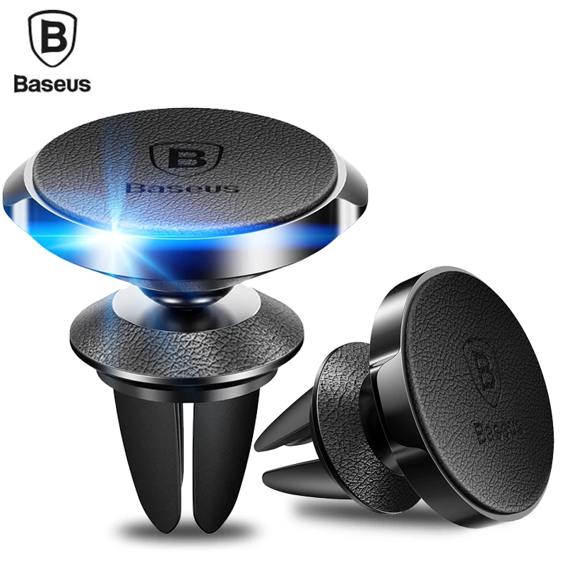 BASEUS кожаный Магнитная автомобильный держатель телефона Универсальный 360