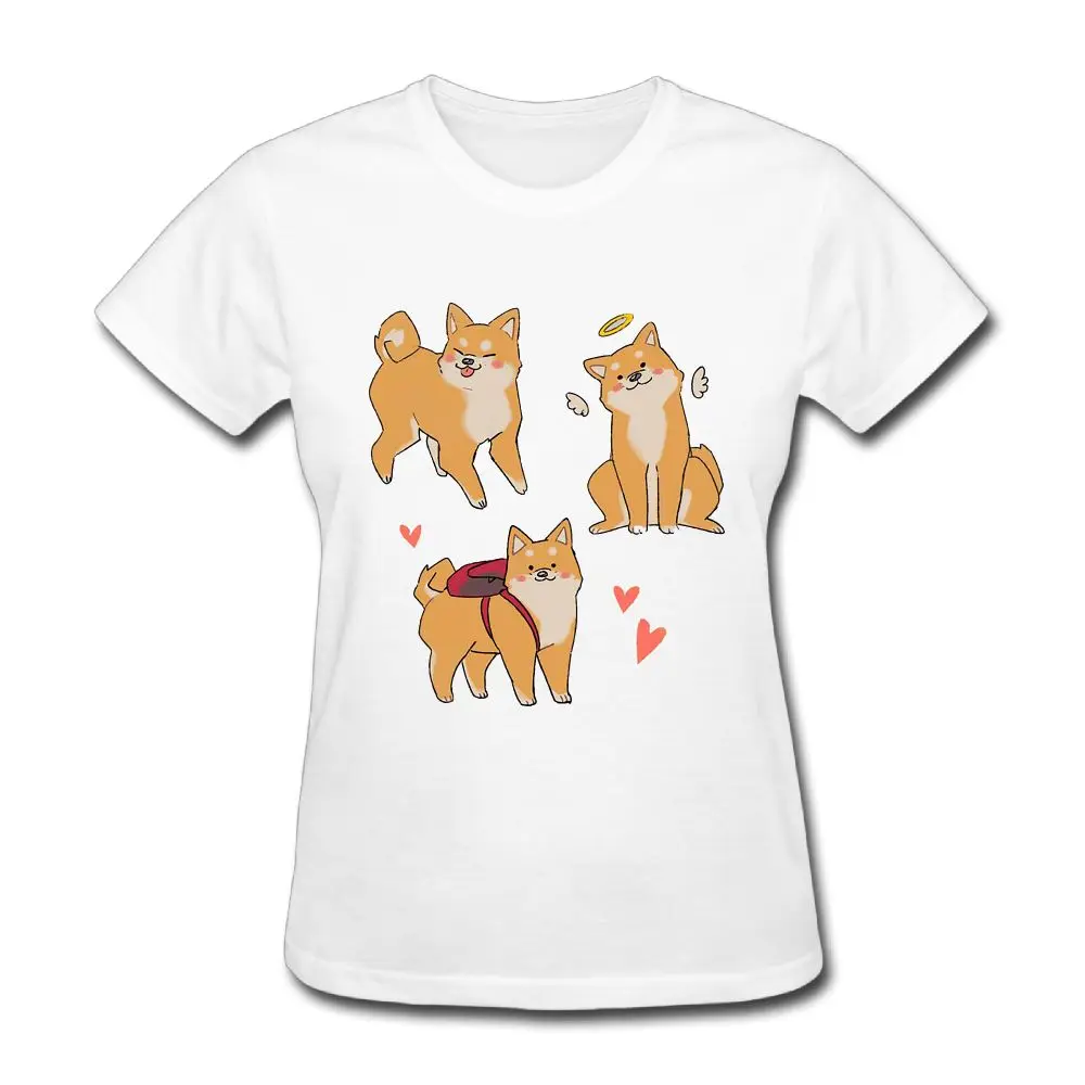 SAMCUSTOM NO shiba inu T-shirts for Women Harajuku Funny Product Tops Lady Casual Short Sleeve T-Shirt | Женская одежда