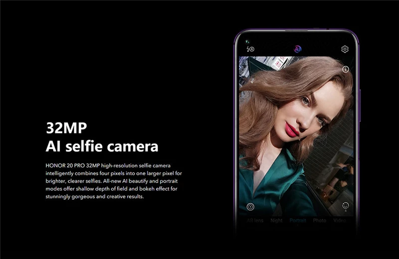 Мобильный телефон Honor 20 Pro Kirin 980, Android 9, 6,26 дюймов, ips, 2340X1080, 8 ГБ ОЗУ, 128 Гб ПЗУ, NFC, Мп+ 32 МП, отпечаток пальца