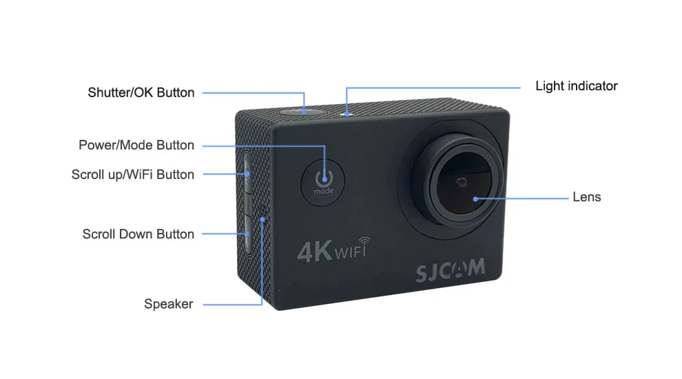 Оригинальная Экшн-камера SJCAM SJ4000 Full HD Allwinner 4K 30FPS wifi 2," экран мини шлем 30 м водонепроницаемая Спортивная DV камера