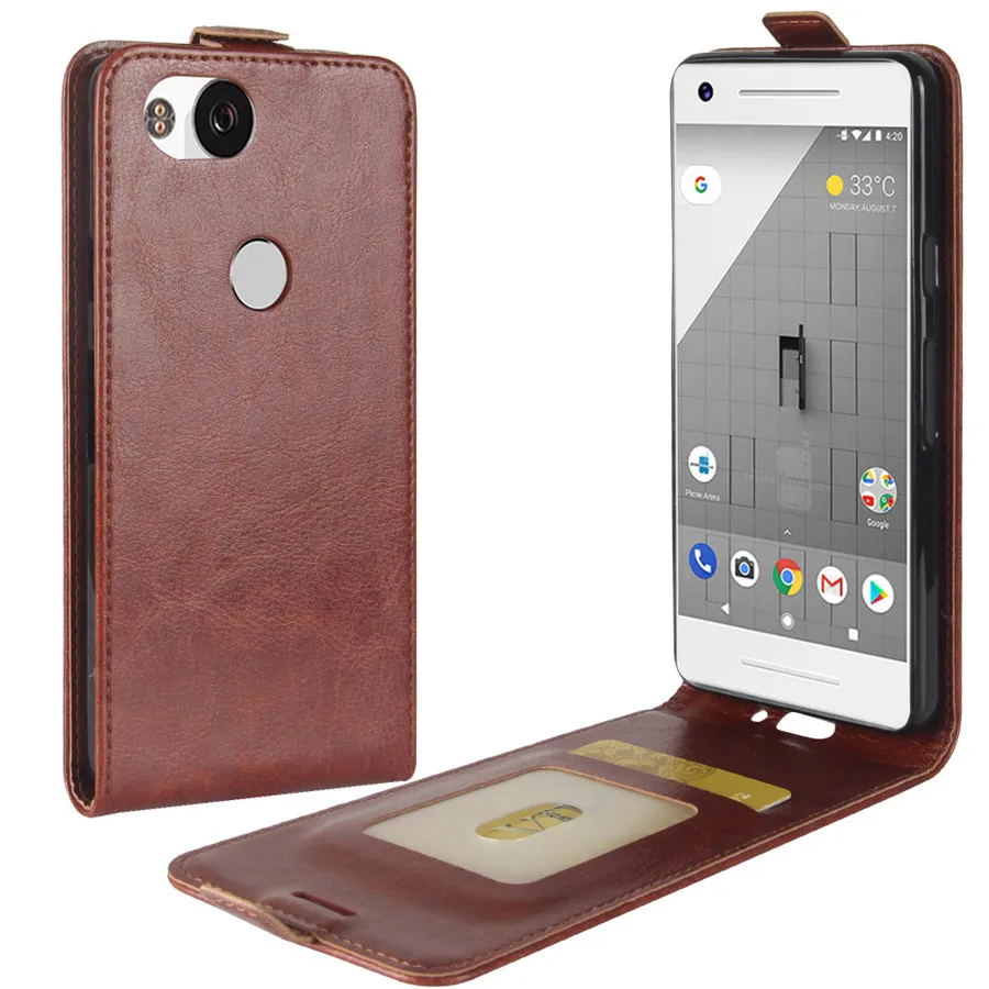 JFVNSUN Case For Google Pixel 2 pixel2 Retro Vertical Magnetic Leather Silicone Protective Flip Cover Cases | Мобильные телефоны и