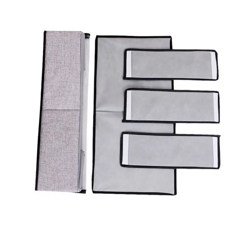 Shoes Folding Storage Organzier Foldable Bra Covered Box Compartment Dustproof Thicken Cotton And Linen Wardrobe Closet | Дом и сад