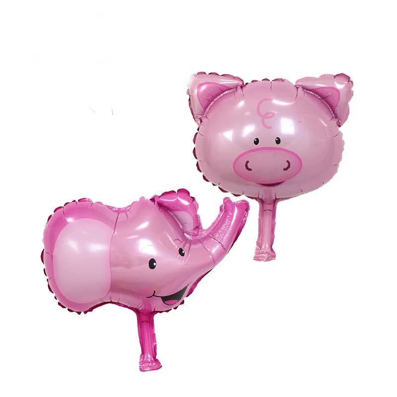 6 шт./Лот Мини-шары из фольги в виде льва обезьяны зебры оленя тигра головы