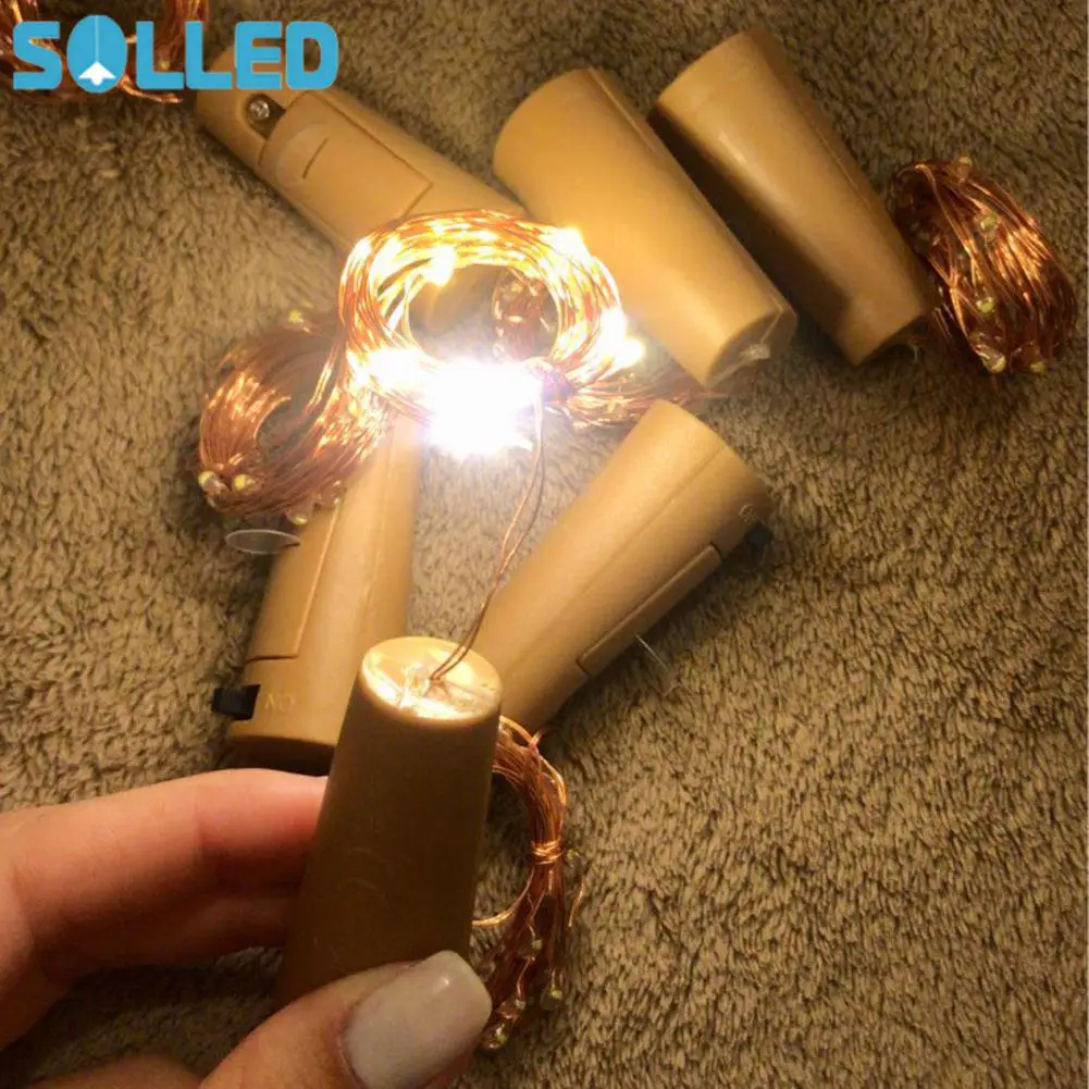

2M Wine Bottle Light Copper Wire Fairy String Lights with Cork Shaped Bottle Stopper for Party Valentines Wedding