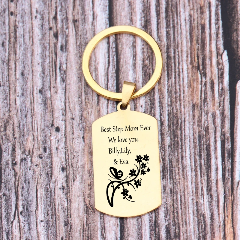 Имя на заказ Высокое качество выгравированный лучший шаг мама когда-либо мы