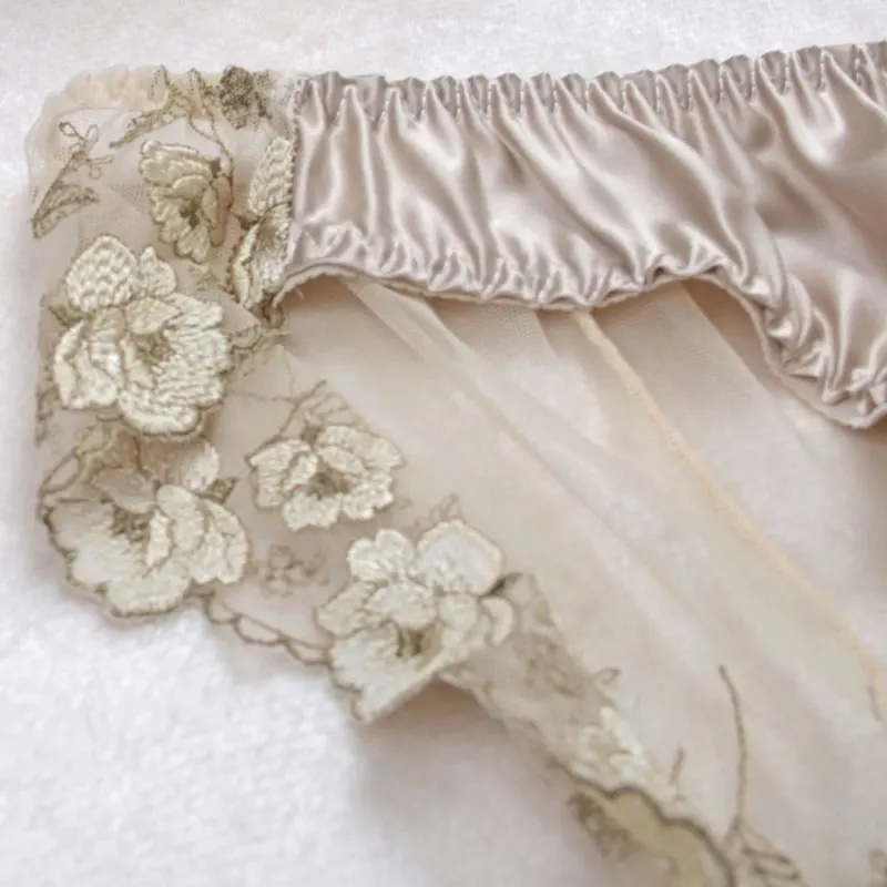 Трусики женские из натурального шелка с заниженной талией размеры M/L/XL|silk panties