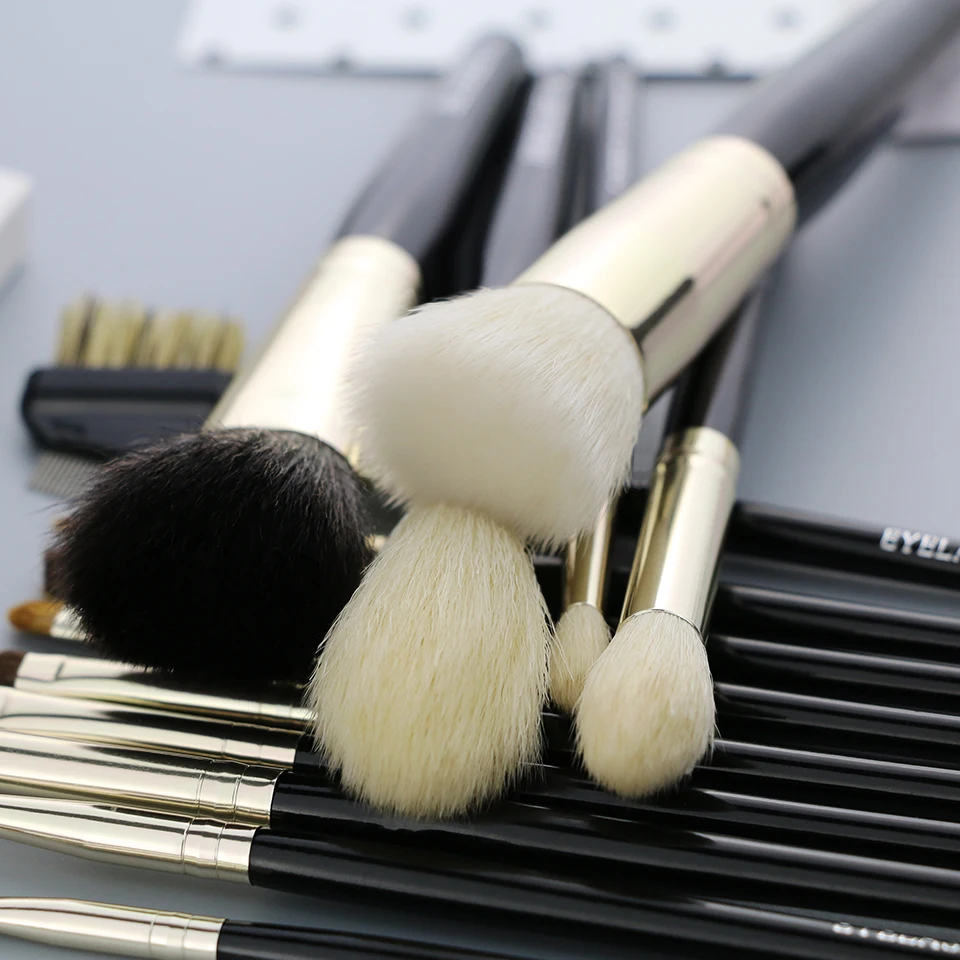 BEILI набор кистей из натурального козьего волоса, волосы пони, тени для век, растушевка, пудра, набор профессиональных кистей для макияжа