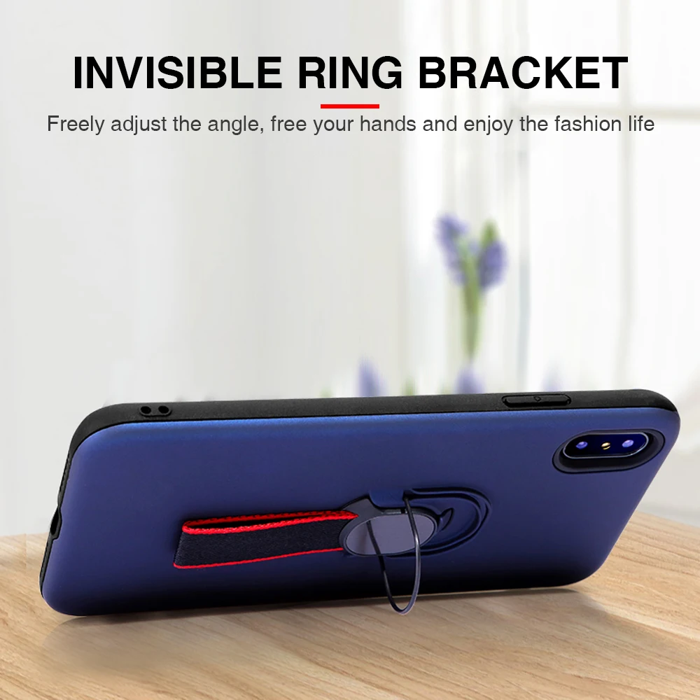 Кольцевой чехол для iphone XS Max Magetic 7 Plus 6 6S 8 X XR 10 8Plus роскошный держатель подставка Etui
