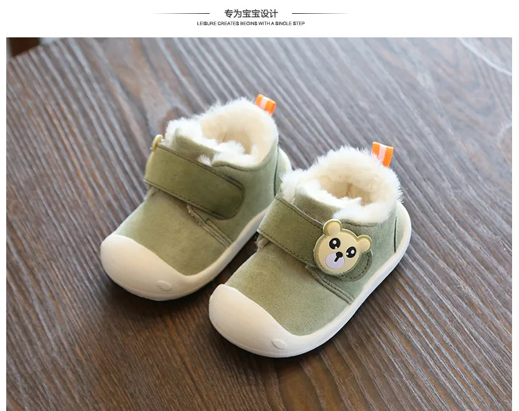 New Winter Infant Toddler Boots Thickening Plush Baby Boy Girls Snow Boots Soft Bottom Non-Slip Warm Child Kids Boots Shoes