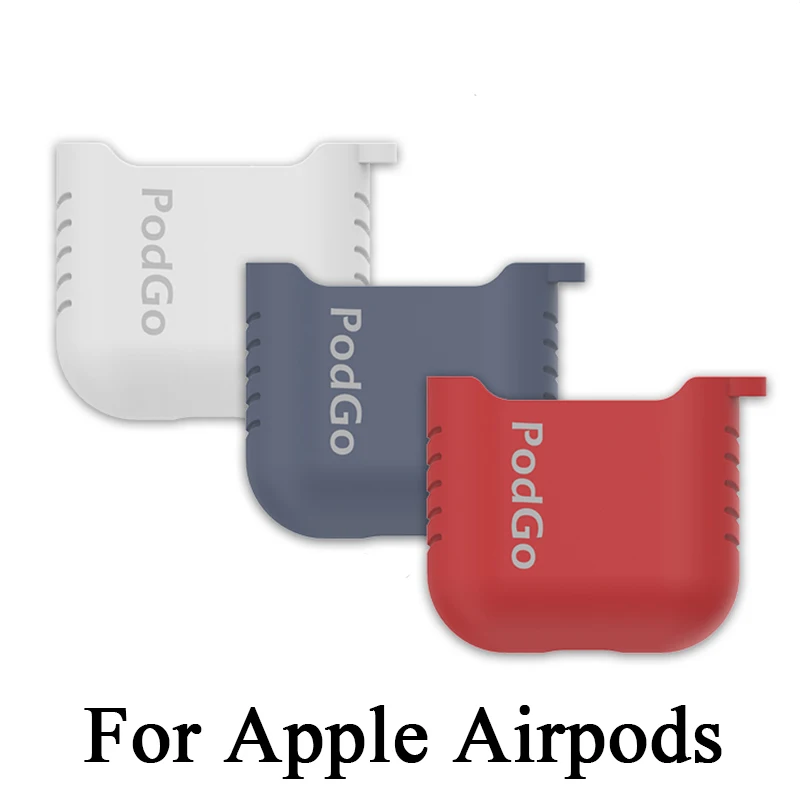 Фото Силиконовый чехол защитный с кабелем против потери для Apple Airpods Air Pods Fundas