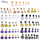 Крошечные круглые хрустальные серьги шпильки винт мяч Нержавеющаясталь женские серьги Мини малых Childern серьги пирсинг уха Oorbellen