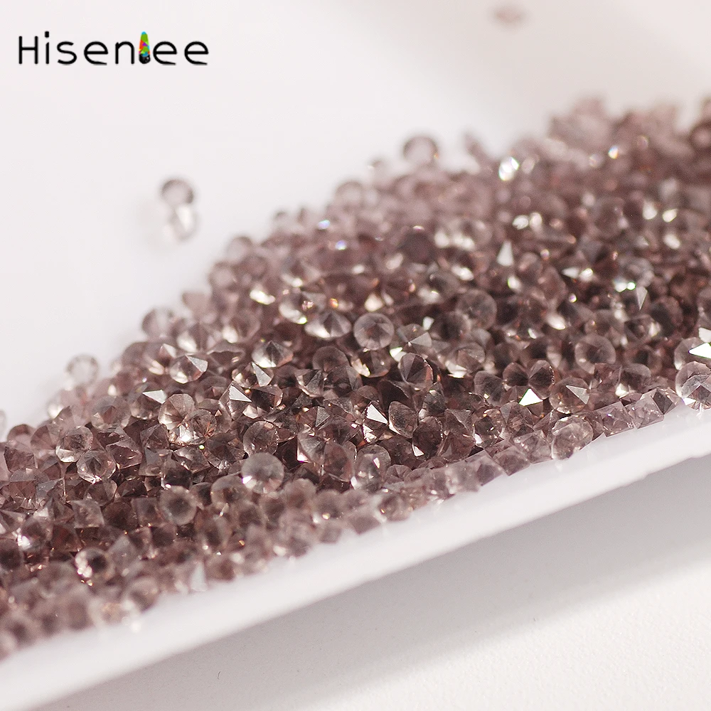 Gray Glass Glitter Point Back Rhinestone 1.1MM Crystal Transparent Zircon Micro Diamond Nail Art Salon Fashion DIY Gems 2880pcs | Дом и сад