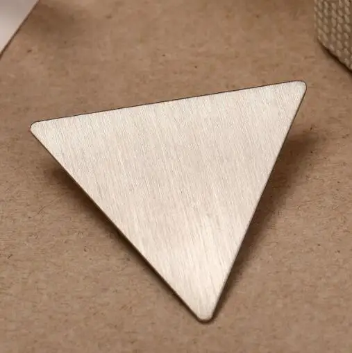 triangle silver Timlee H026 оригинальность простая Геометрическая Имитация Жемчуга улыбка Сплав заколки для волос торговля аксессуарами для волос - Окраска металла: triangle silver