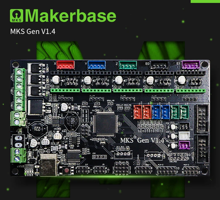 3D Printer Controller Board MKS Gen V1.4+ MKS TFT32 V4.0 Compatible with Ramps1.4/Mega2560 R3 Support A4988/DRV8825/TMC2100