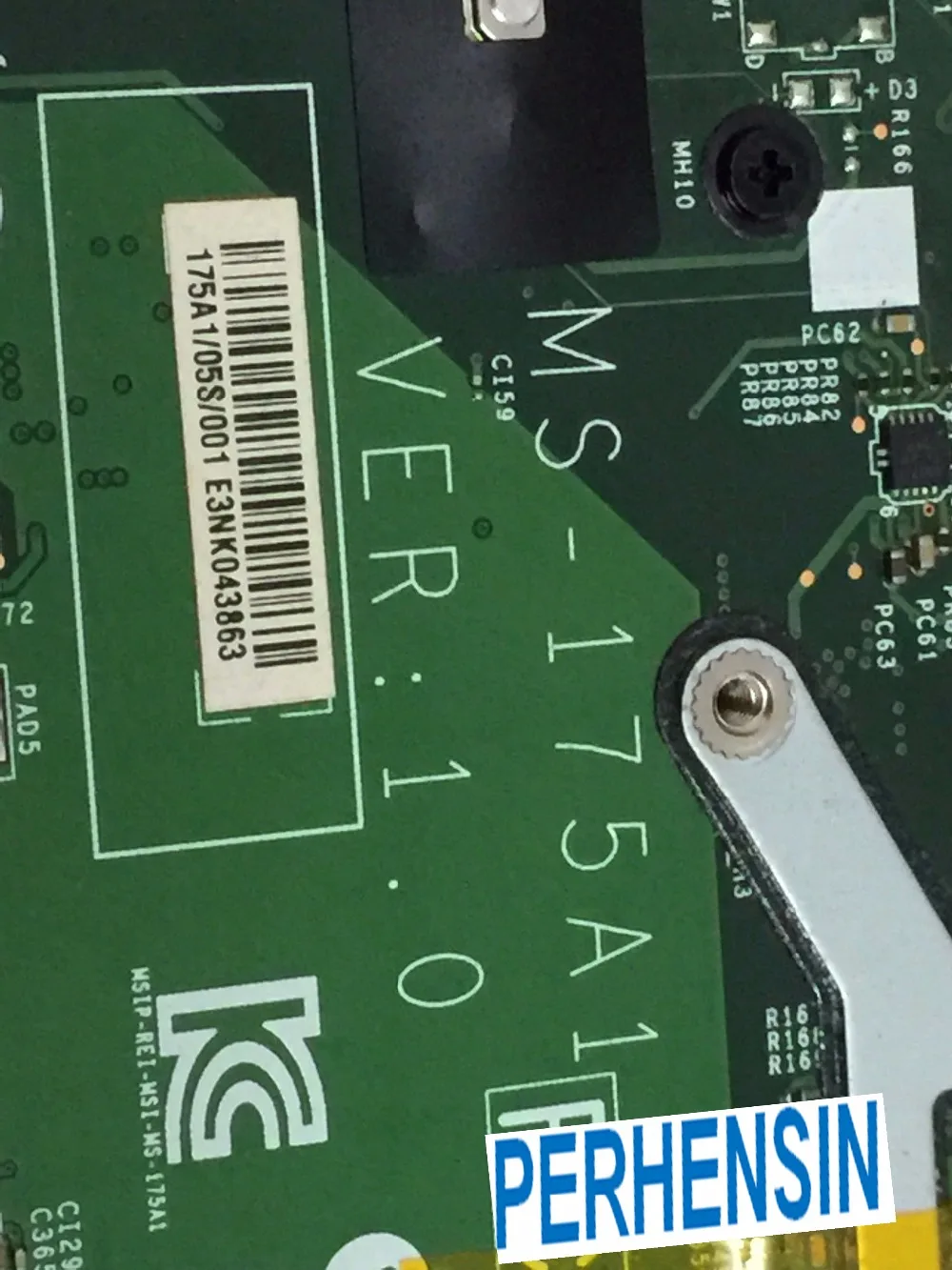 MS-175A для материнской платы MSI GP70 с процессором MS-175A1 VRE1.0 отлично работает