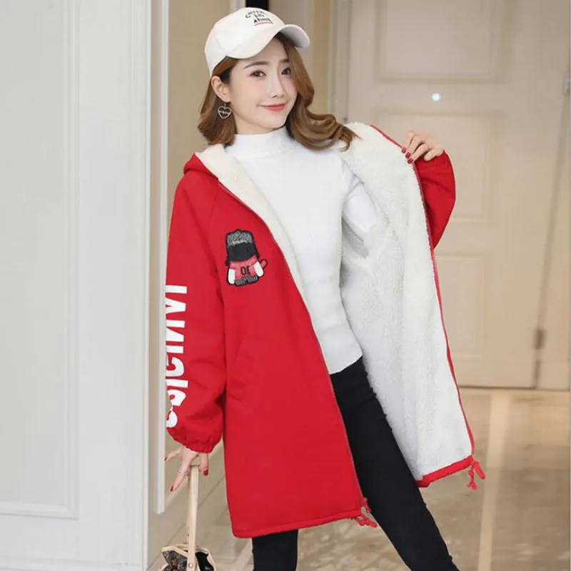 Зимнее пальто для беременных женщин увеличения роста длинное из овечьей шерсти с