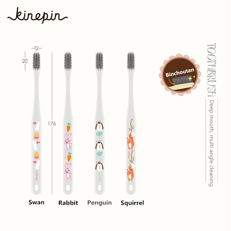 1PC Newest Binchotan Travel Toothbrush Creative Health Portable Cartoon printing Handle Soft Brush Hair Tooth with Holder | Красота и