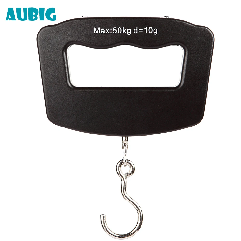 AUBIG Useful Portable 50kg LCD Display Digital Hanging Scales Electronic Weight Fishing Luggage Airport Market Hook | Инструменты