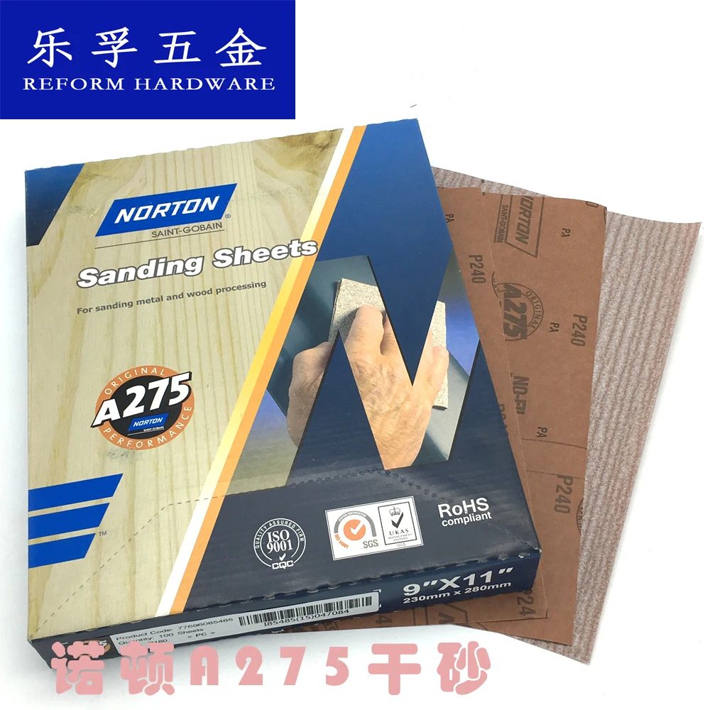 НОРТОН Нортон A275/дерево краски наждачной бумагой бумагой/красный/абсолютно