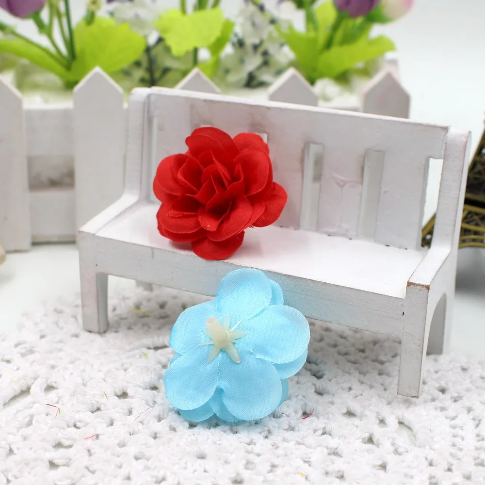 10 шт. большой шелк 5 слоев роза ручная работа искусственный цветок голова