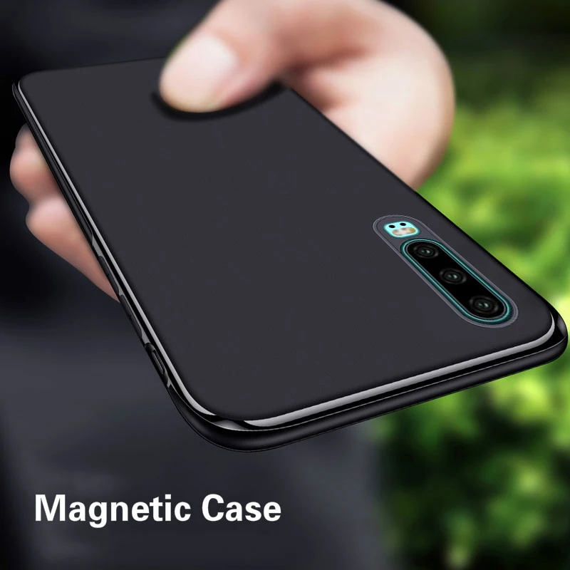 Магнитный притягивающий чехол для телефона huawei P30 P20 Pro Lite тонкий мягкий ТПУ противоударный автомобильный Магнитный чехол для huawei mate 30 20 Pro