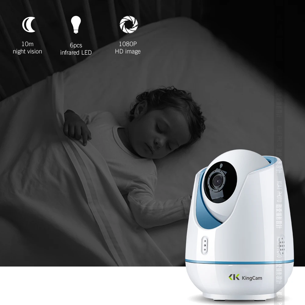 KingCam 1080 P Wi Fi Видеоняни и радионяни Беспроводной 2 аудиоданных Smart Камера с