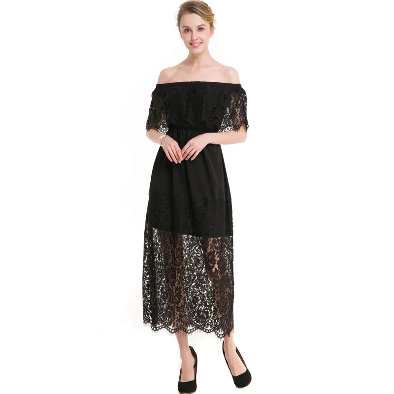 Женская одежда Вечерние Slash Nech черный розовый кружева без бретелек пикантные