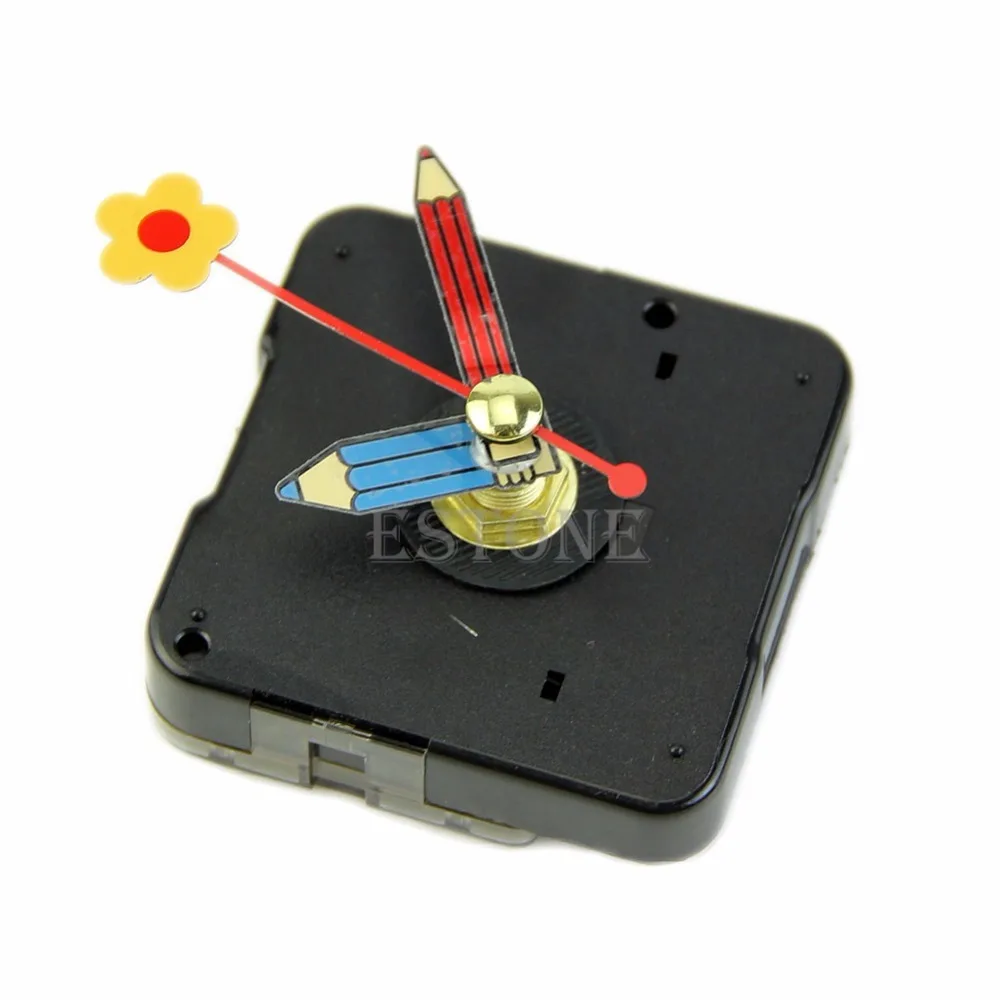 Домашний декор бесшумные кварцевые часы цветочный карандаш ручной механизм