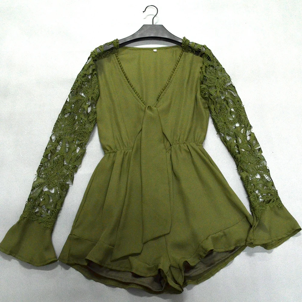 Berydress сексуальный клубный костюм с длинным рукавом комбинезон галстуком