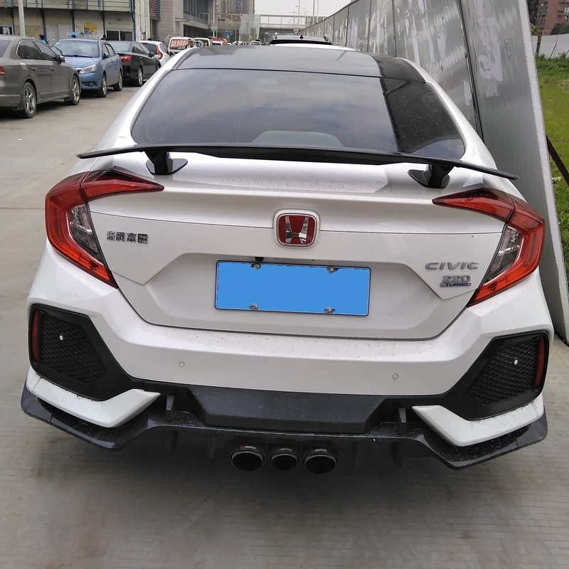 Для Honda Civic спойлер ABS пластик грунтовка цветное украшение в виде хвостового крыла задний багажник спойлер автомобильные аксессуары