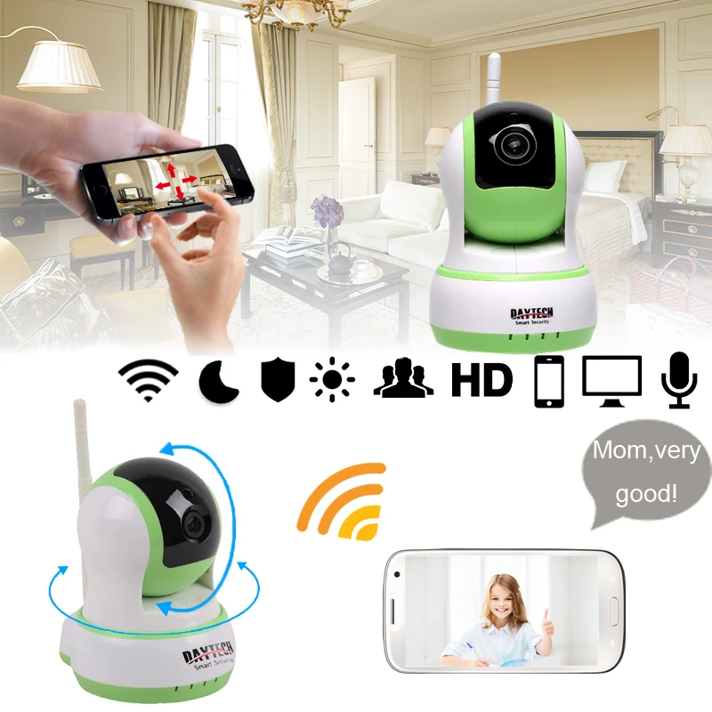 Daytech Wi Fi Камера IP домашнего наблюдения 960 P радионяня двухстороннее аудио ночного