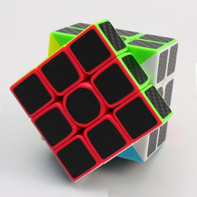 3x3x3 наклейка из углеродного волокна скорость магические кубики головоломка игрушка для детей подарок игрушка для молодых взрослых инструкция Профессиональный Кубик Рубика