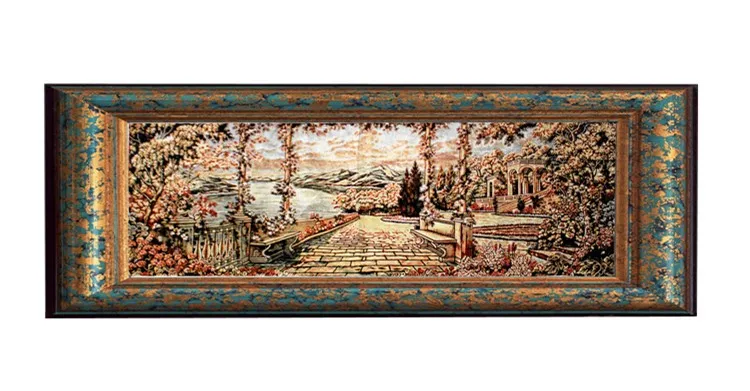 Бельгийский жаккардовый гобелен, "Como lake", картина для гостиной, 70*210 см, GT-KMH006