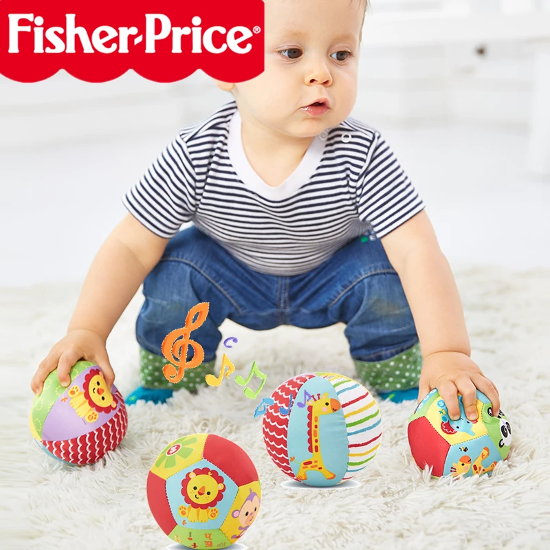 FISHER PRICE детские игрушки для детей шар погремушка со звуками Мягкие плюшевые