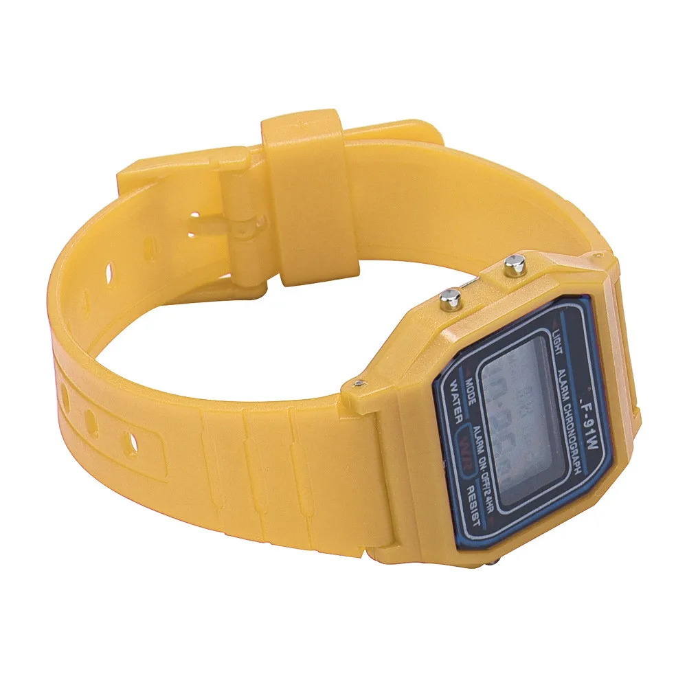 Мужские для девочек светодиодные цифровые круглые резиновые кварцевые