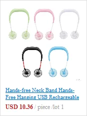 Hands-free Шея группа Hands-Free Висячие USB Перезаряжаемый двойной вентилятор мини воздушный охладитель летний портативный