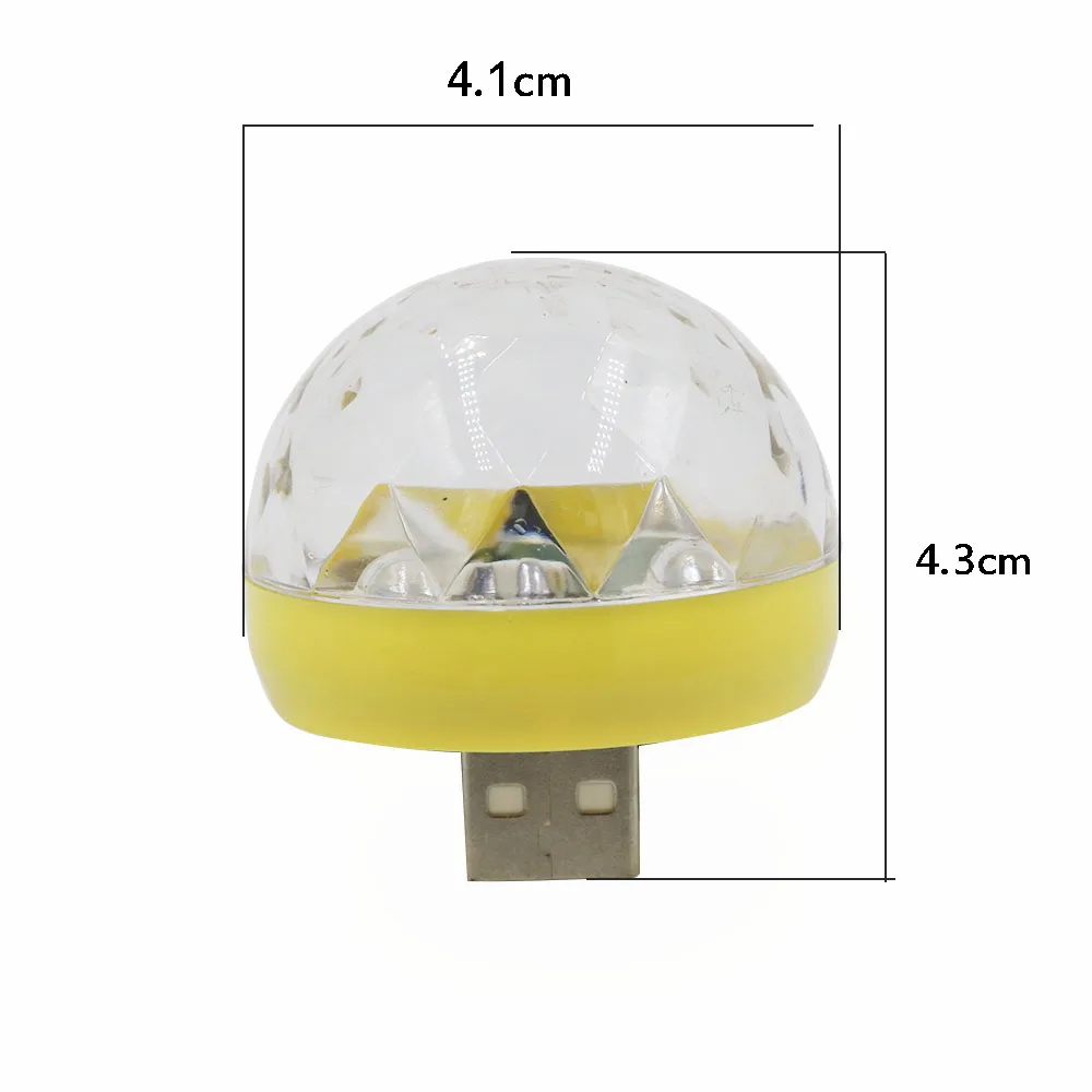Led USB автомобильный атмосферный свет 5 в RGB мини красочный 4 Вт сценическое