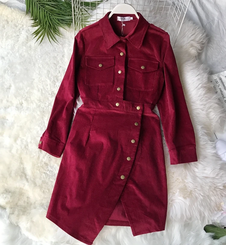 Европа Женская одежда осень весна 2019 Новый одиночный нагрудная Пряжка