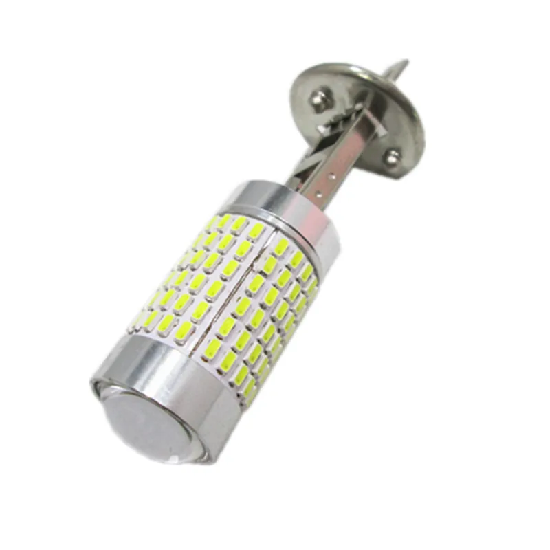 2 шт. H1 144SMD 3014 Чип Яркий белый 1440lm 6500K светодиодный фары лампы с зеркальным