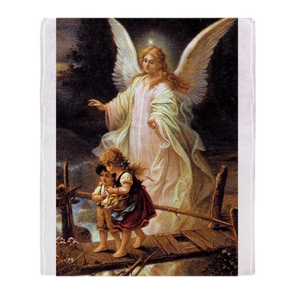 Мягкое Флисовое одеяло Guardian Angel мягкое фланелевое для дивана/кровати/машины