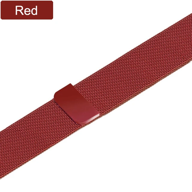 Official red Ремешок для apple watch Миланская петля ремешок для apple watch 4 apple watch ремешок apple watch 3 ремешки для apple watch 4 3 iwatch band 42mm 38mm 44mm 40mm умный ремешок для часов accessories 42 mm 44 mm series 4 3 - Цвет ремешка: Official red