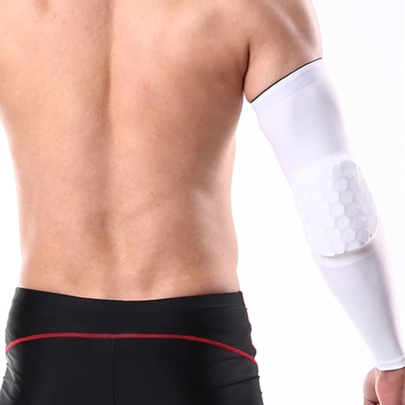 2 шт./лот сотовые налокотники Защита для тренажерного зала с длинным рукавом