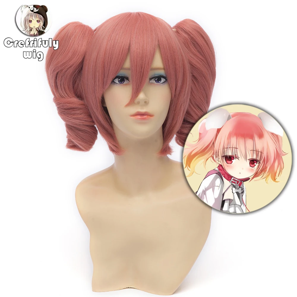 Парик для косплея Inu X Boku SS Roromiya Karuta розовый короткие волнистые синтетические
