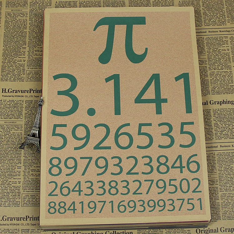 PI математические Art в общежитии школьных учителей творческие плакаты бар