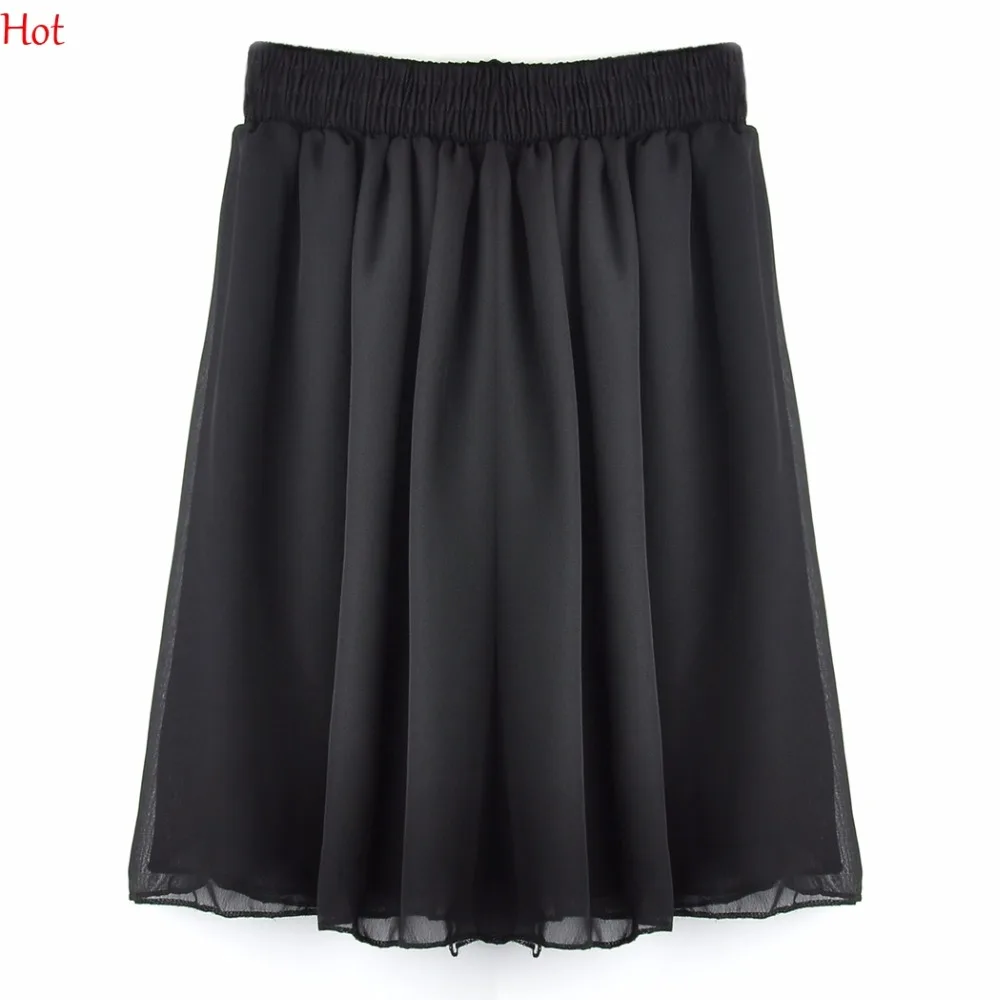 Летняя стильная женская шифоновая юбка короткая плиссированная мини-юбка