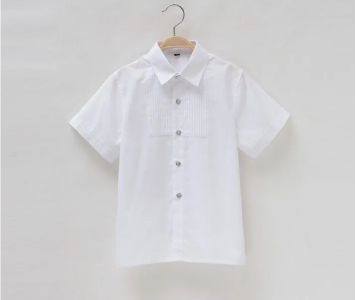 short sleeve Нарядное платье для мальчиков смокинг, костюм для выступлений на фортепиано костюмы с цветочным узором для мальчиков на день рождения и свадьбу 5 предметов, пиджак+ рубашка+ брюки+ галстук, 4 предмета - Цвет: short sleeve